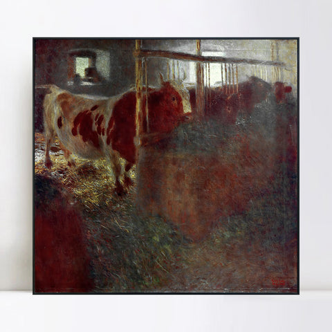 INVIN ART Framed Canvas Giclee Print Art Series#83 by Gustav Klimt Wall Art Living Room Home Office Decorations