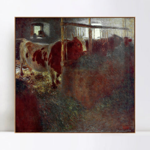 INVIN ART Framed Canvas Giclee Print Art Series#83 by Gustav Klimt Wall Art Living Room Home Office Decorations