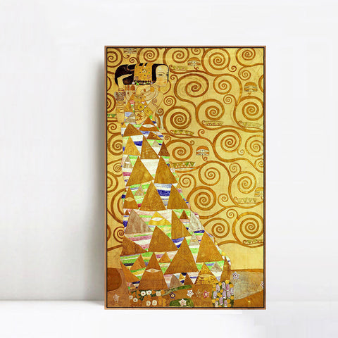 INVIN ART Framed Canvas Giclee Print Art The Woman In Gold by Gustav Klimt Wall Art Living Room Home Office Decorations