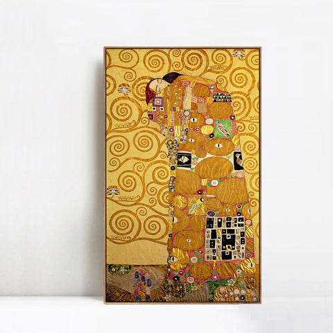 INVIN ART Framed Canvas Giclee Print Art The Tree of Life#2 by Gustav Klimt Wall Art Living Room Home Office Decorations