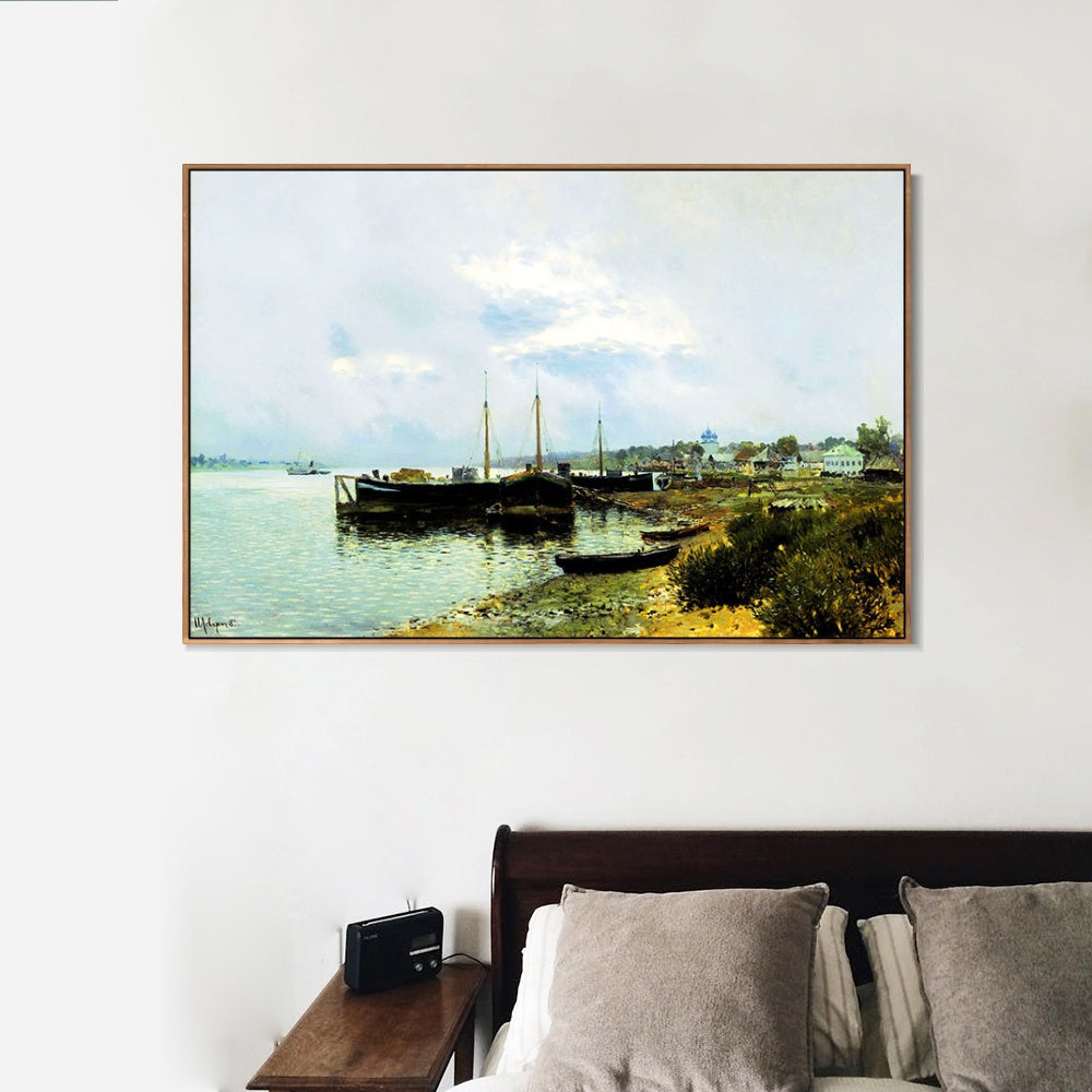 INVIN ART Framed Canvas Giclee Print After the Rain by Isaac Levitan Wall Art