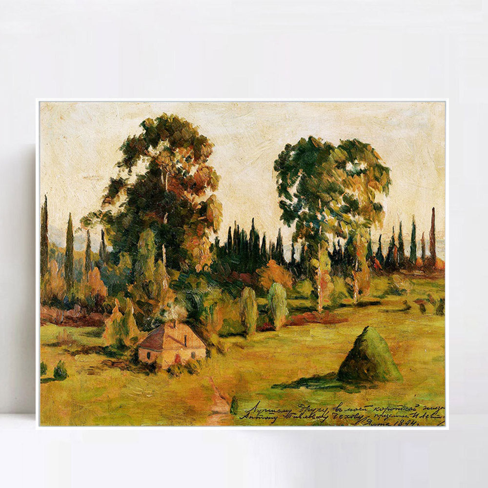 INVIN ART Framed Canvas Giclee Print Trees#11 by Isaac Levitan Wall Art