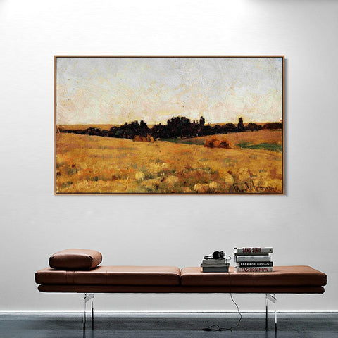 INVIN ART Framed Canvas Giclee Print Series#15 by Isaac Levitan Wall Art Living Room Home Office Decorations