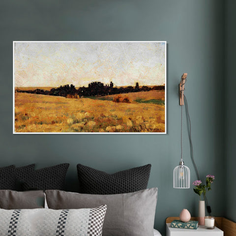 INVIN ART Framed Canvas Giclee Print Series#15 by Isaac Levitan Wall Art Living Room Home Office Decorations