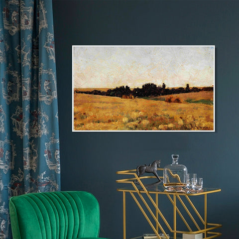 INVIN ART Framed Canvas Giclee Print Series#15 by Isaac Levitan Wall Art Living Room Home Office Decorations