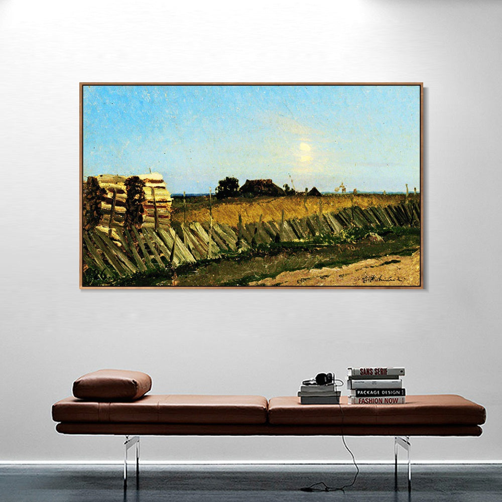 INVIN ART Framed Canvas Giclee Print Series#17 by Isaac Levitan Wall Art
