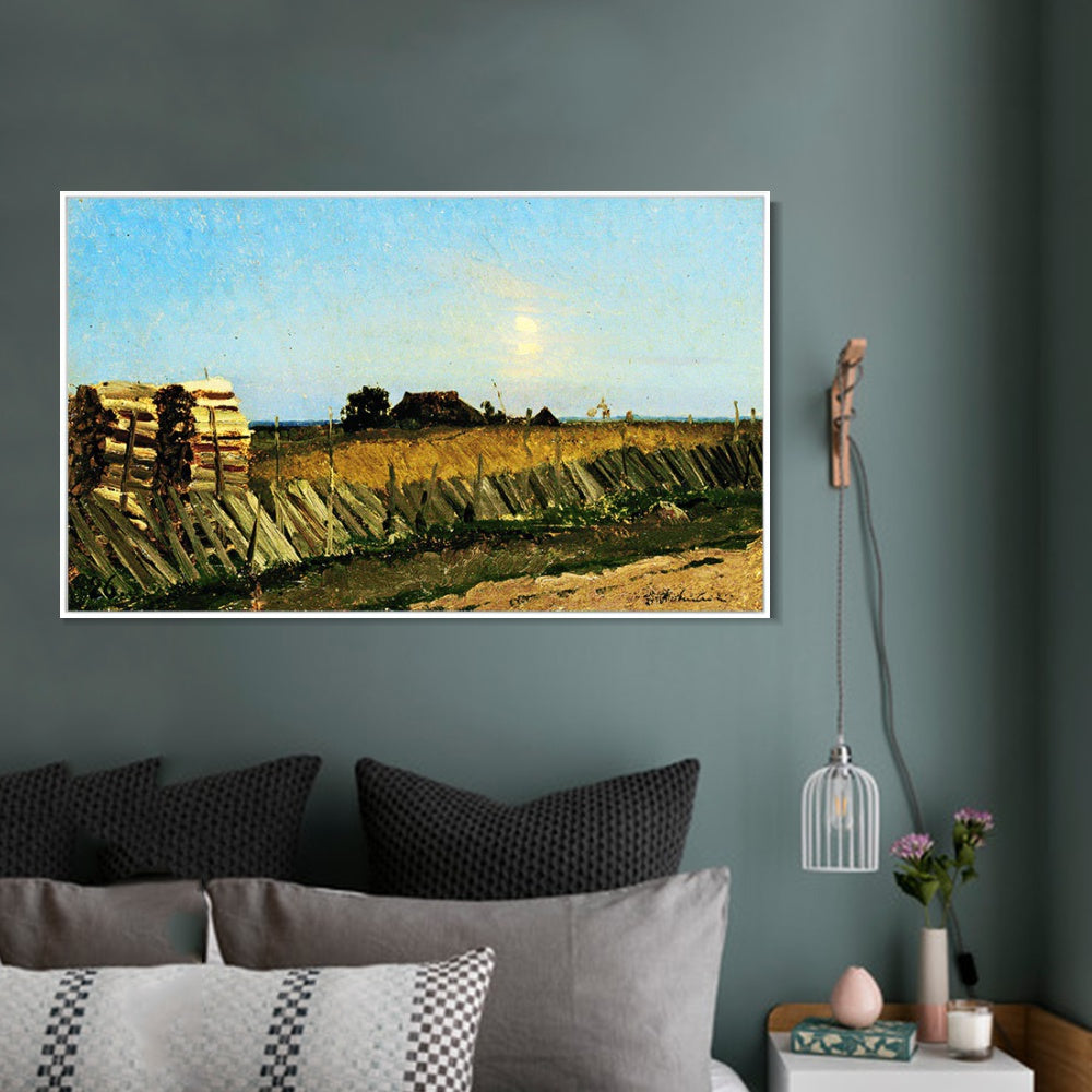 INVIN ART Framed Canvas Giclee Print Series#17 by Isaac Levitan Wall Art