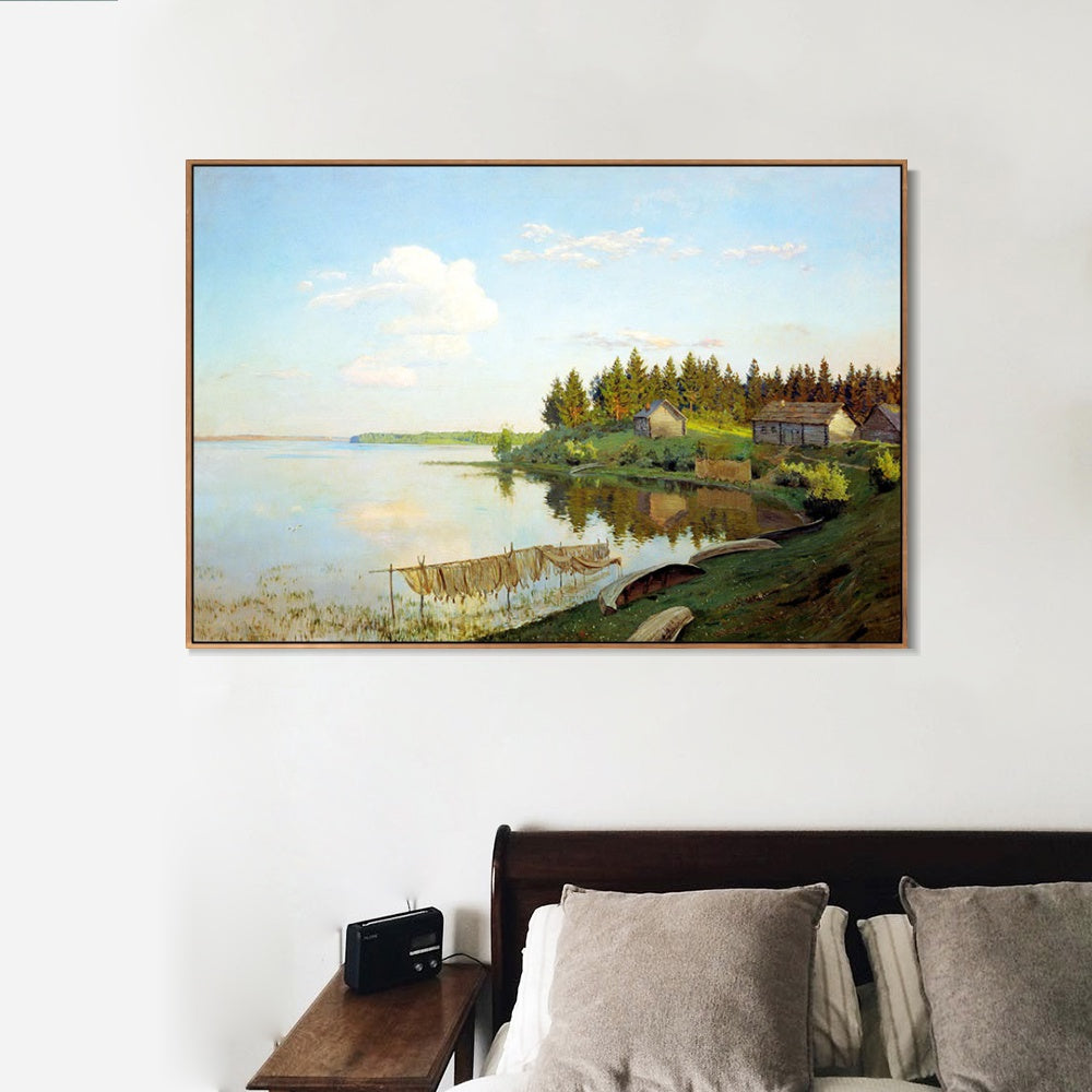 INVIN ART Framed Canvas Giclee Print Series#18 by Isaac Levitan Wall Art