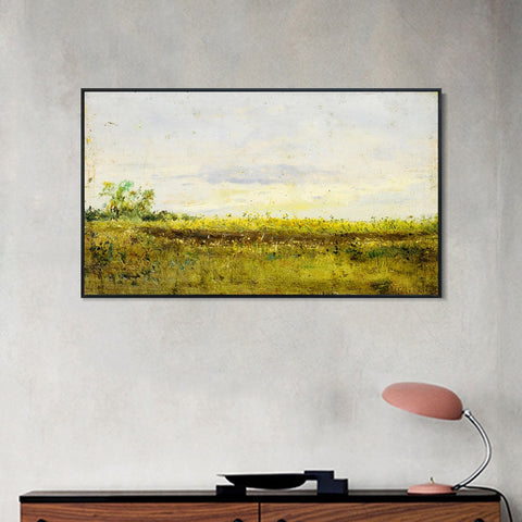 INVIN ART Framed Canvas Giclee Print Series#20 by Isaac Levitan Wall Art Living Room Home Office Decorations