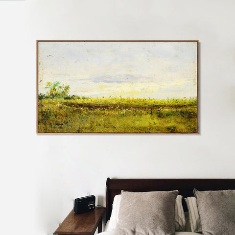 INVIN ART Framed Canvas Giclee Print Series#20 by Isaac Levitan Wall Art Living Room Home Office Decorations