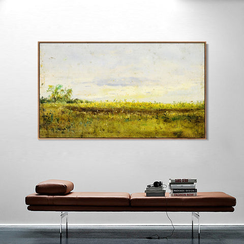 INVIN ART Framed Canvas Giclee Print Series#20 by Isaac Levitan Wall Art Living Room Home Office Decorations