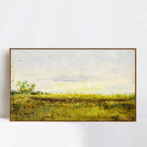INVIN ART Framed Canvas Giclee Print Series#20 by Isaac Levitan Wall Art Living Room Home Office Decorations