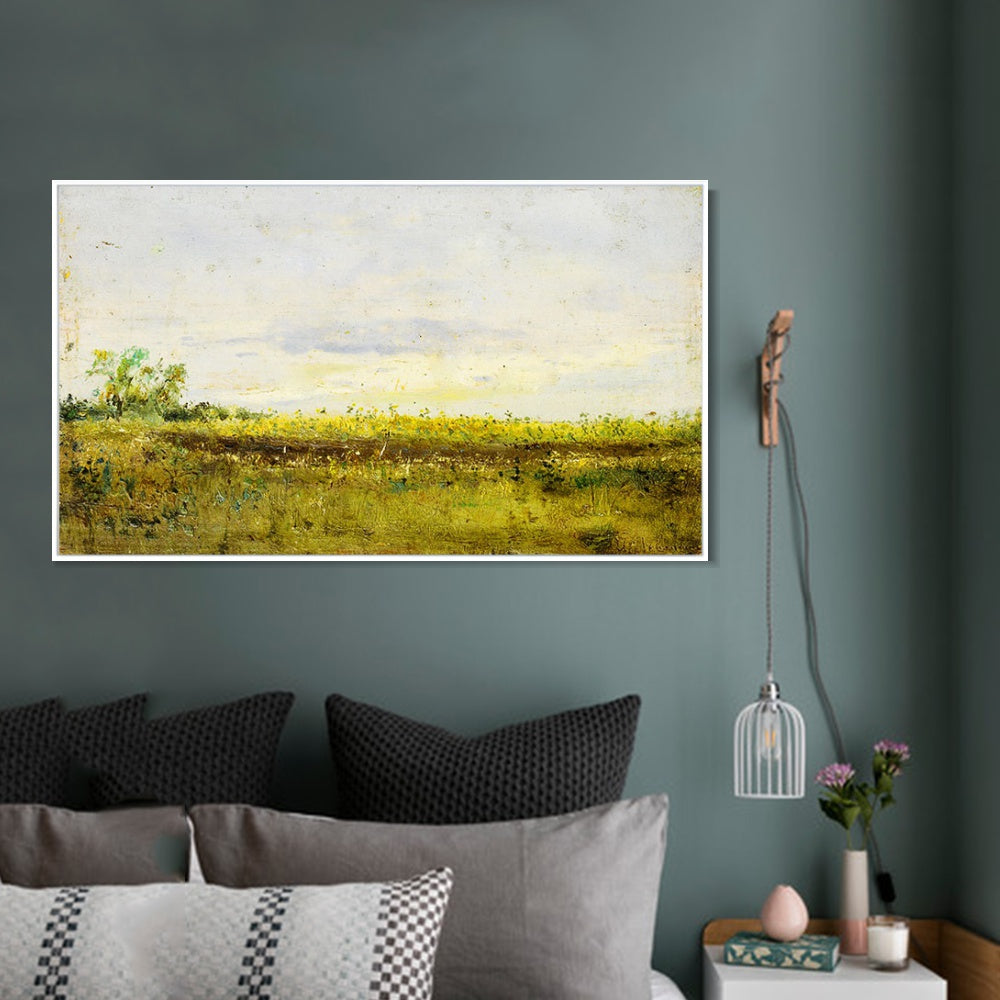 INVIN ART Framed Canvas Giclee Print Series#20 by Isaac Levitan Wall Art