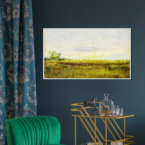 INVIN ART Framed Canvas Giclee Print Series#20 by Isaac Levitan Wall Art Living Room Home Office Decorations