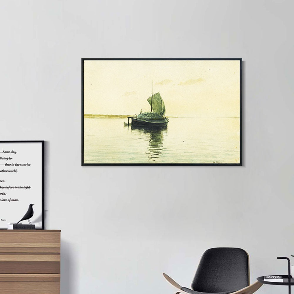 INVIN ART Framed Canvas Giclee Print Road#24 by Isaac Levitan Wall Art