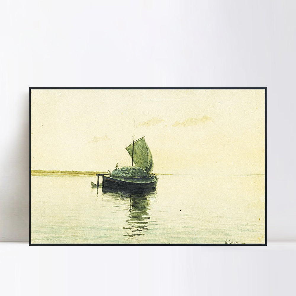 INVIN ART Framed Canvas Giclee Print Road#24 by Isaac Levitan Wall Art