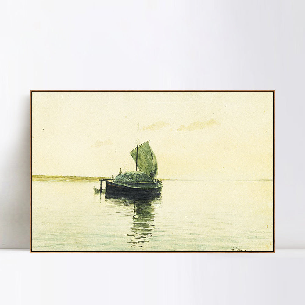 INVIN ART Framed Canvas Giclee Print Road#24 by Isaac Levitan Wall Art