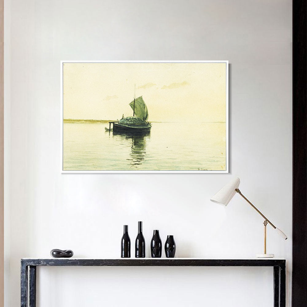 INVIN ART Framed Canvas Giclee Print Road#24 by Isaac Levitan Wall Art