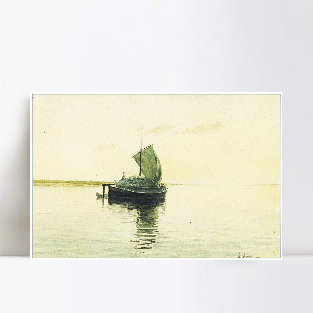 INVIN ART Framed Canvas Giclee Print Road#24 by Isaac Levitan Wall Art