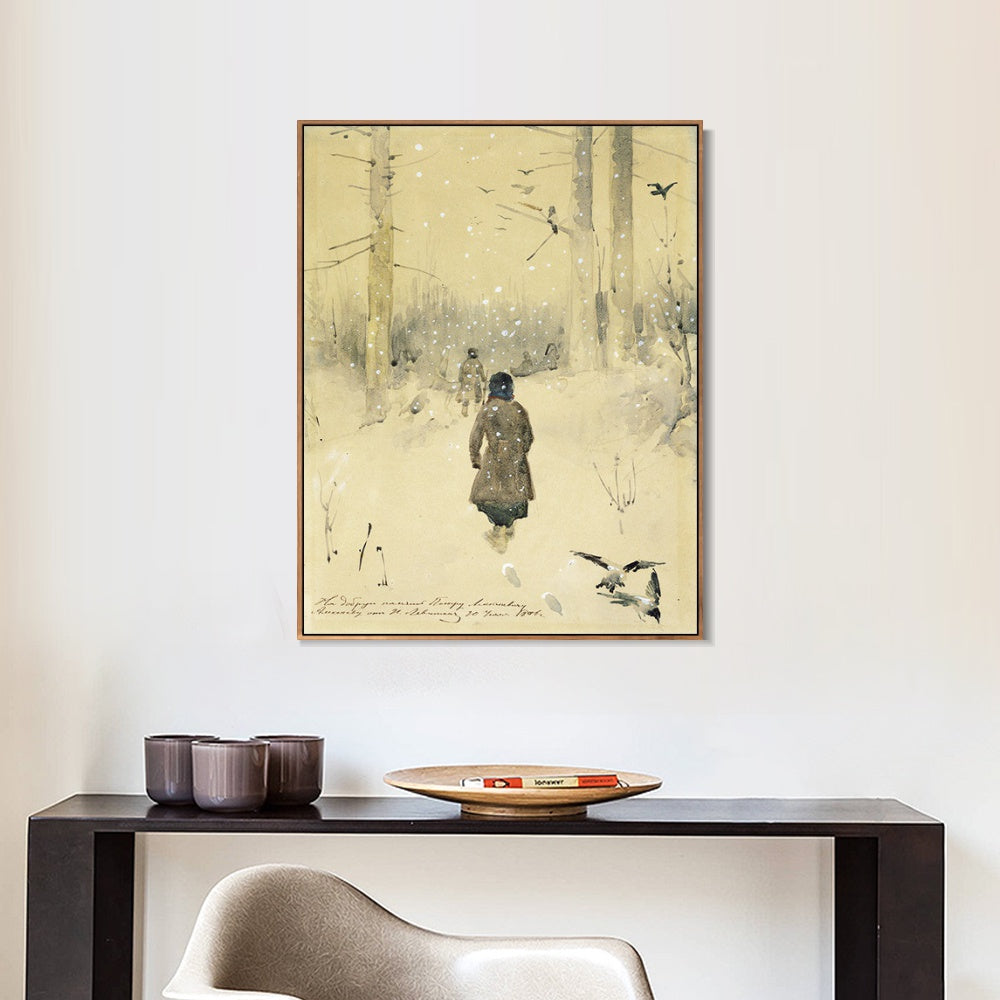 INVIN ART Framed Canvas Giclee Print Series#26 by Isaac Levitan Wall Art