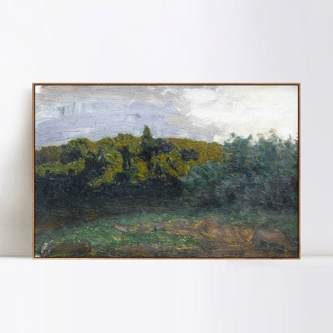 INVIN ART Framed Canvas Giclee Print Seires#27 by Isaac Levitan Wall Art Living Room Home Office Decorations