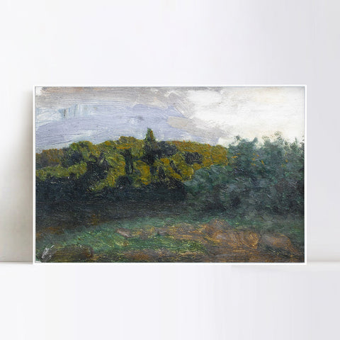 INVIN ART Framed Canvas Giclee Print Seires#27 by Isaac Levitan Wall Art Living Room Home Office Decorations