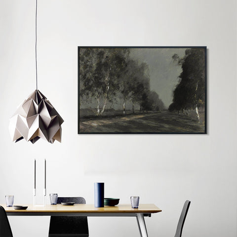 INVIN ART Framed Canvas Giclee Print Seires#28 by Isaac Levitan Wall Art Living Room Home Office Decorations