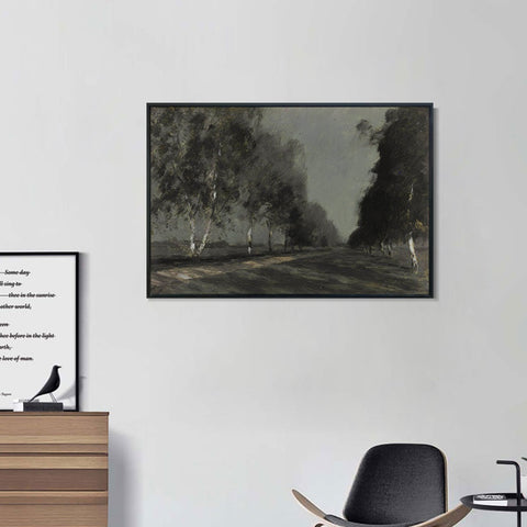 INVIN ART Framed Canvas Giclee Print Seires#28 by Isaac Levitan Wall Art Living Room Home Office Decorations