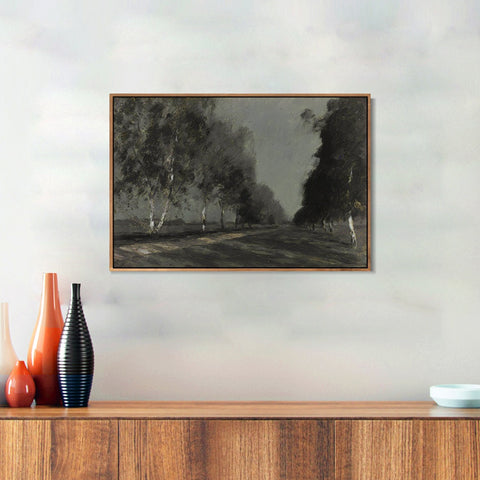 INVIN ART Framed Canvas Giclee Print Seires#28 by Isaac Levitan Wall Art Living Room Home Office Decorations