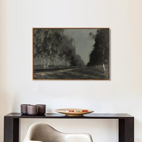 INVIN ART Framed Canvas Giclee Print Seires#28 by Isaac Levitan Wall Art Living Room Home Office Decorations