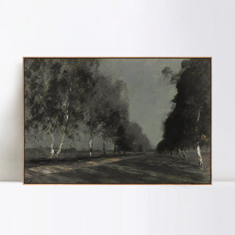 INVIN ART Framed Canvas Giclee Print Seires#28 by Isaac Levitan Wall Art Living Room Home Office Decorations