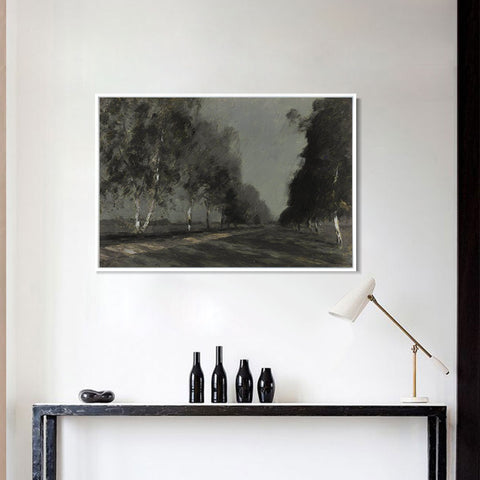 INVIN ART Framed Canvas Giclee Print Seires#28 by Isaac Levitan Wall Art Living Room Home Office Decorations