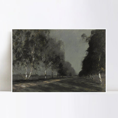 INVIN ART Framed Canvas Giclee Print Seires#28 by Isaac Levitan Wall Art Living Room Home Office Decorations