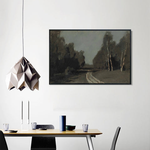 INVIN ART Framed Canvas Giclee Print Seires#29 by Isaac Levitan Wall Art Living Room Home Office Decorations