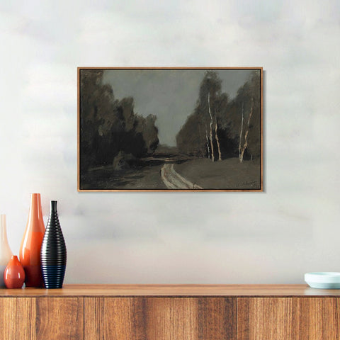 INVIN ART Framed Canvas Giclee Print Seires#29 by Isaac Levitan Wall Art Living Room Home Office Decorations