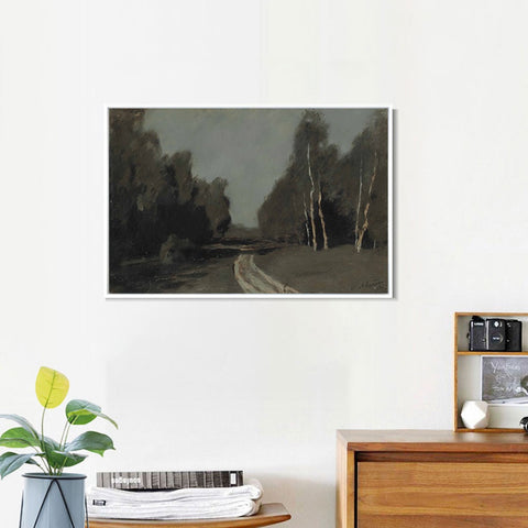 INVIN ART Framed Canvas Giclee Print Seires#29 by Isaac Levitan Wall Art Living Room Home Office Decorations