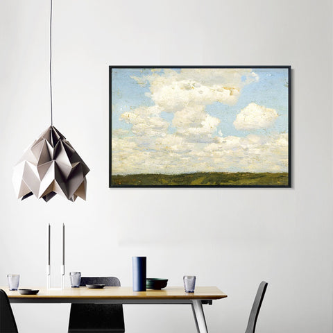 INVIN ART Framed Canvas Giclee Print Clouds by Isaac Levitan Wall Art Living Room Home Office Decorations