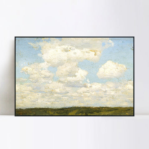 INVIN ART Framed Canvas Giclee Print Clouds by Isaac Levitan Wall Art Living Room Home Office Decorations
