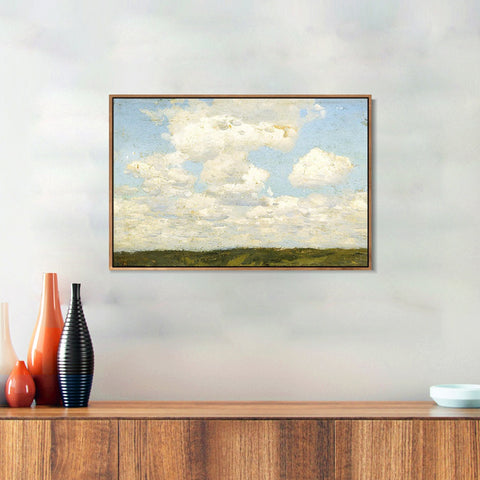 INVIN ART Framed Canvas Giclee Print Clouds by Isaac Levitan Wall Art Living Room Home Office Decorations