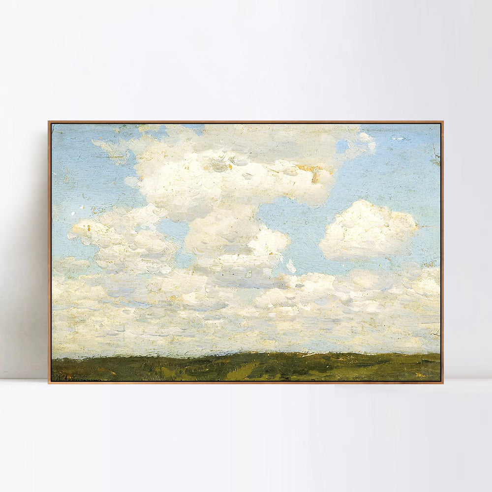 INVIN ART Framed Canvas Giclee Print Clouds by Isaac Levitan Wall Art