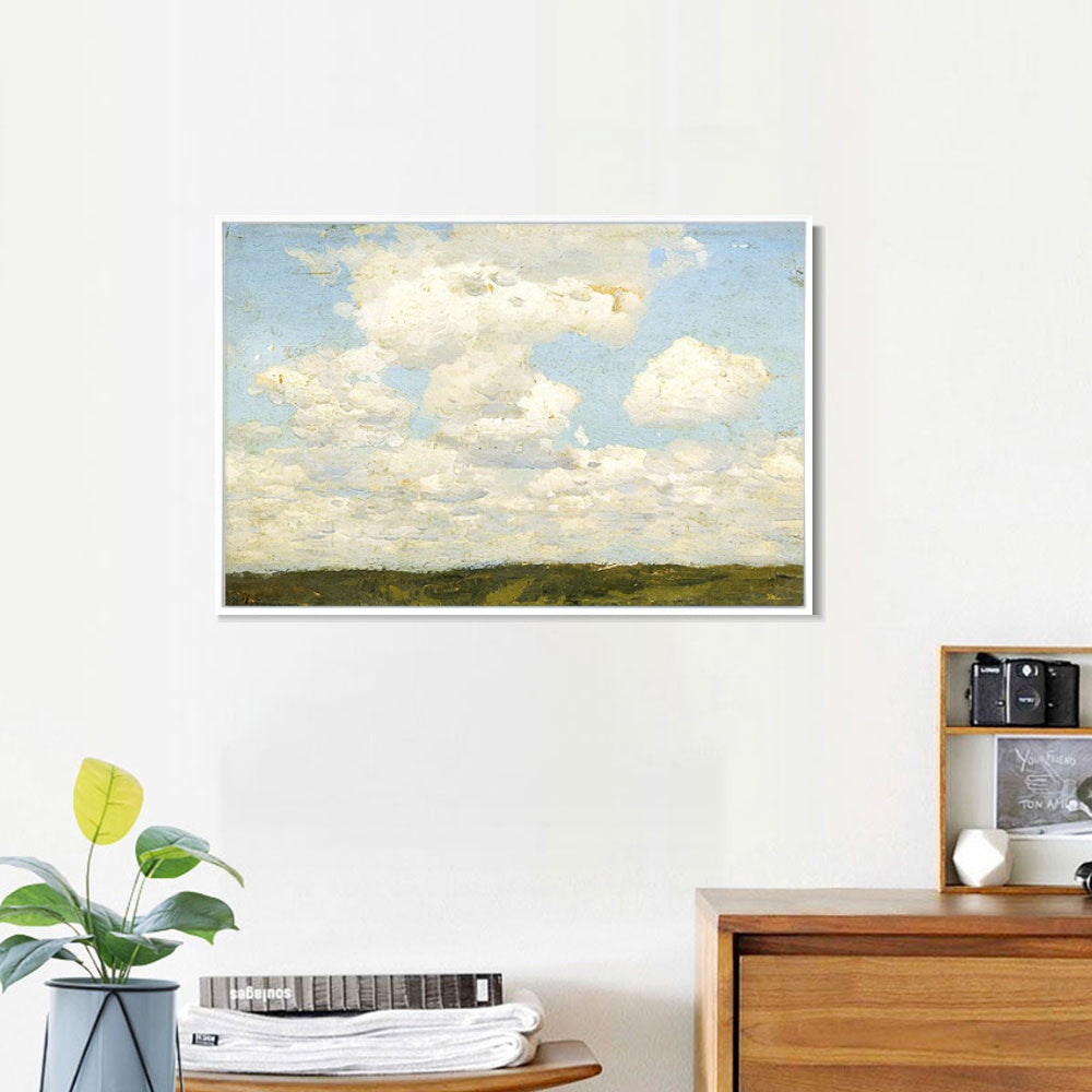 INVIN ART Framed Canvas Giclee Print Clouds by Isaac Levitan Wall Art