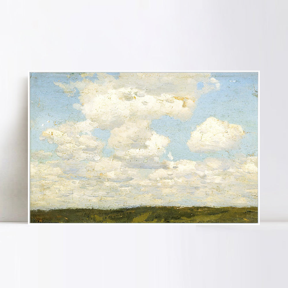 INVIN ART Framed Canvas Giclee Print Clouds by Isaac Levitan Wall Art