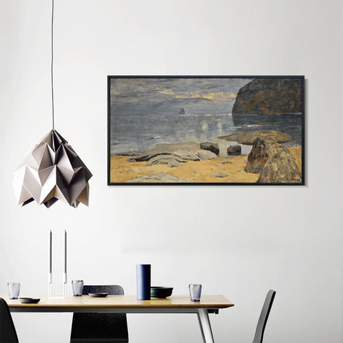 INVIN ART Framed Canvas Giclee Print Series#31 by Isaac Levitan Wall Art Living Room Home Office Decorations