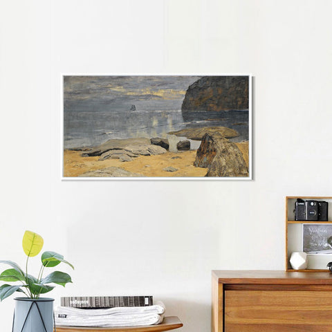 INVIN ART Framed Canvas Giclee Print Series#31 by Isaac Levitan Wall Art Living Room Home Office Decorations