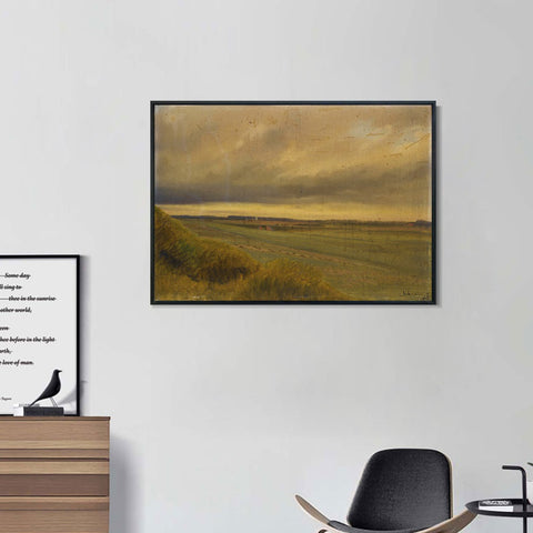 INVIN ART Framed Canvas Giclee Print Seires#32 by Isaac Levitan Wall Art Living Room Home Office Decorations