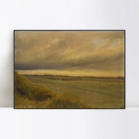 INVIN ART Framed Canvas Giclee Print Seires#32 by Isaac Levitan Wall Art Living Room Home Office Decorations