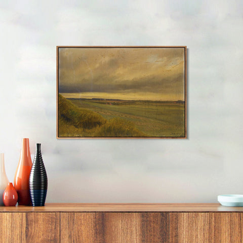 INVIN ART Framed Canvas Giclee Print Seires#32 by Isaac Levitan Wall Art Living Room Home Office Decorations