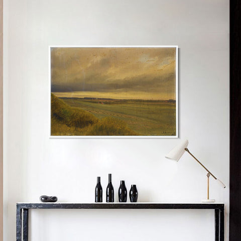 INVIN ART Framed Canvas Giclee Print Seires#32 by Isaac Levitan Wall Art Living Room Home Office Decorations