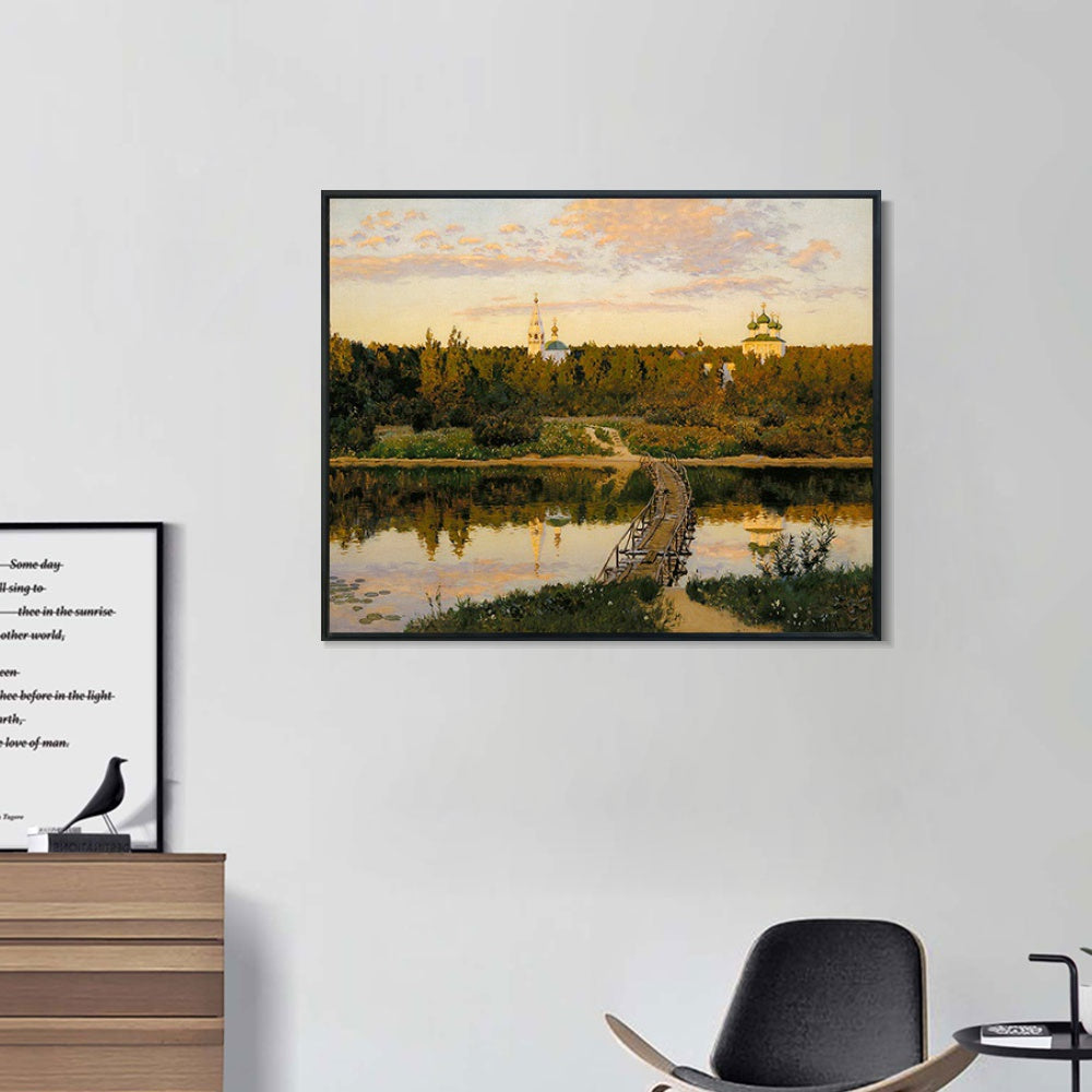 INVIN ART Framed Canvas Giclee Print the culturium by Isaac Levitan Wall Art