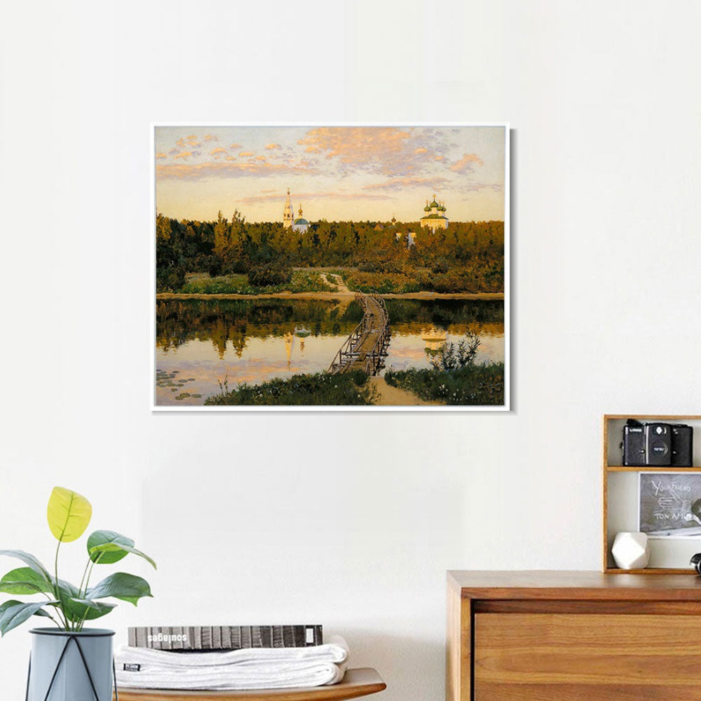 INVIN ART Framed Canvas Giclee Print the culturium by Isaac Levitan Wall Art